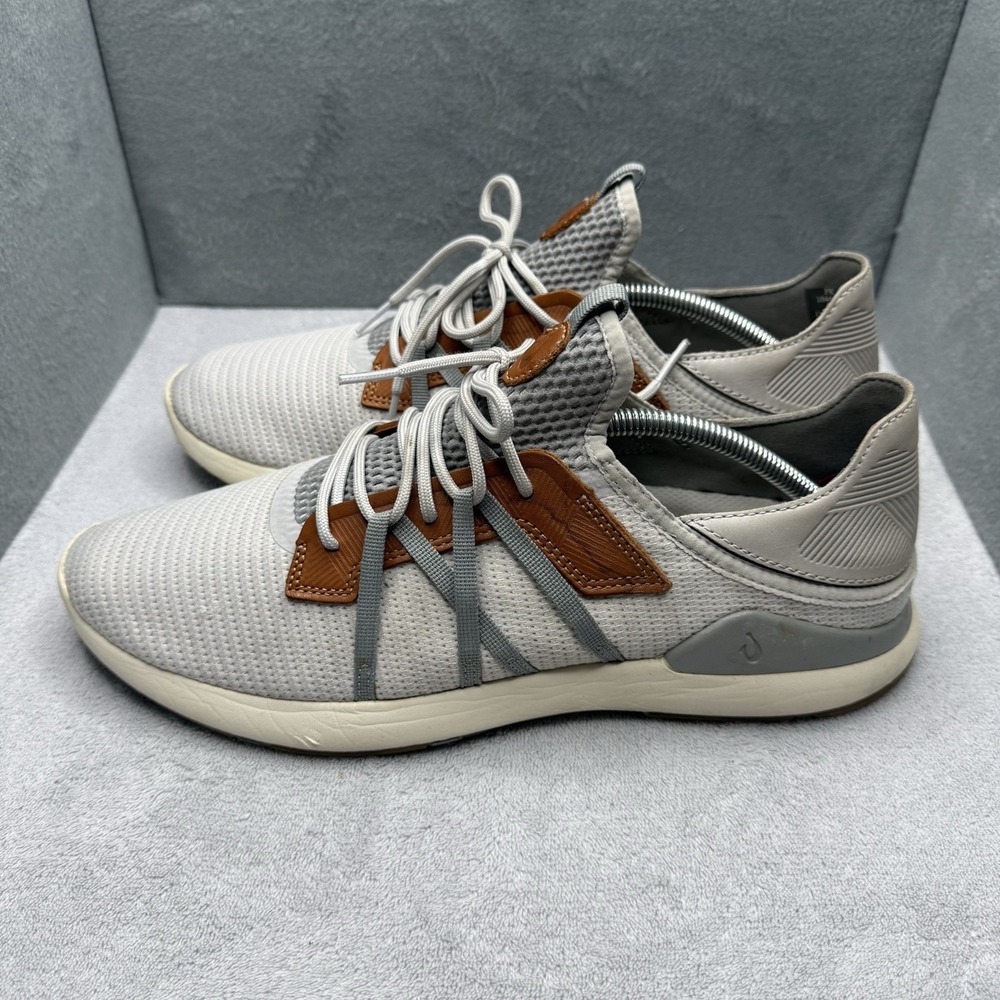 OluKai Mio Li 10440-DW25 Mist Grey Poi Mesh Sneakers Men's Size 12